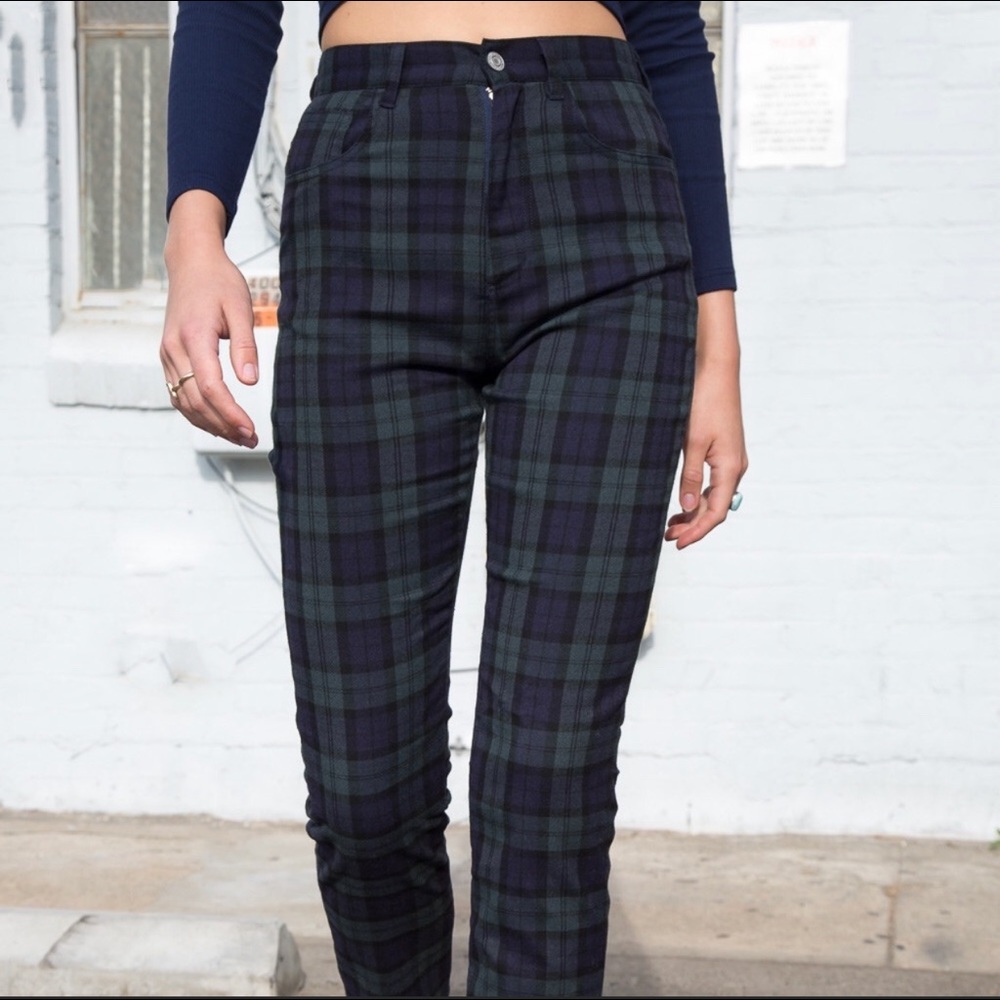 Brandy Melville Plaid Jane Trouser Pants